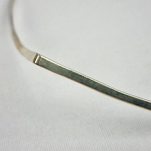 STERLING Silver Collar Rigid V Wire Necklace - Picture 4 of 5